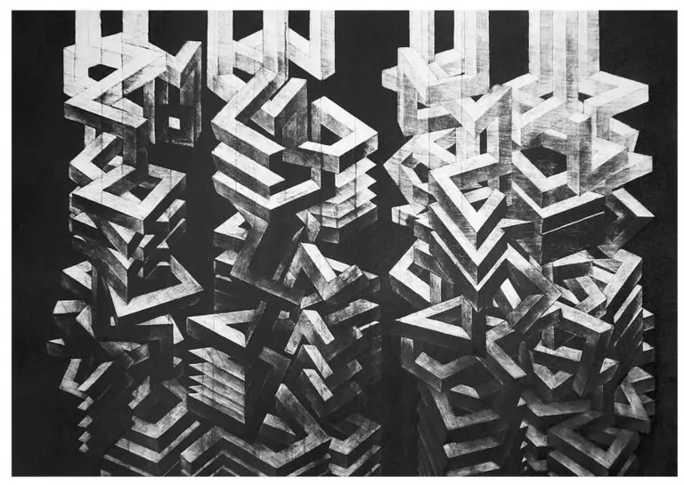Mezzotint "Perpetuum Mobile"